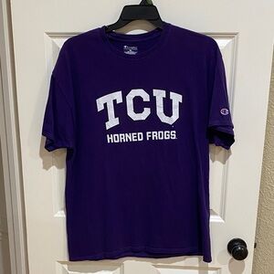 Champion Purple TCU Horned Frogs Short Sleeve Tee with White Logo